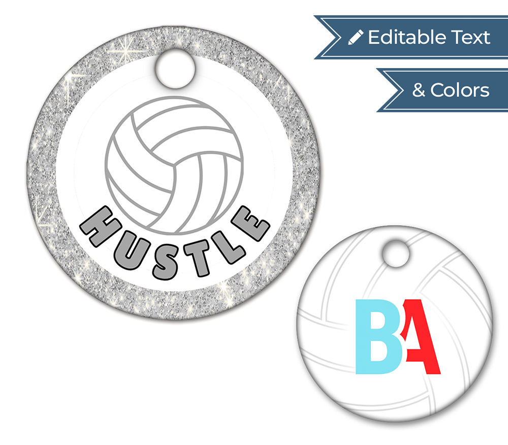Volleyball Circle Swag Tags