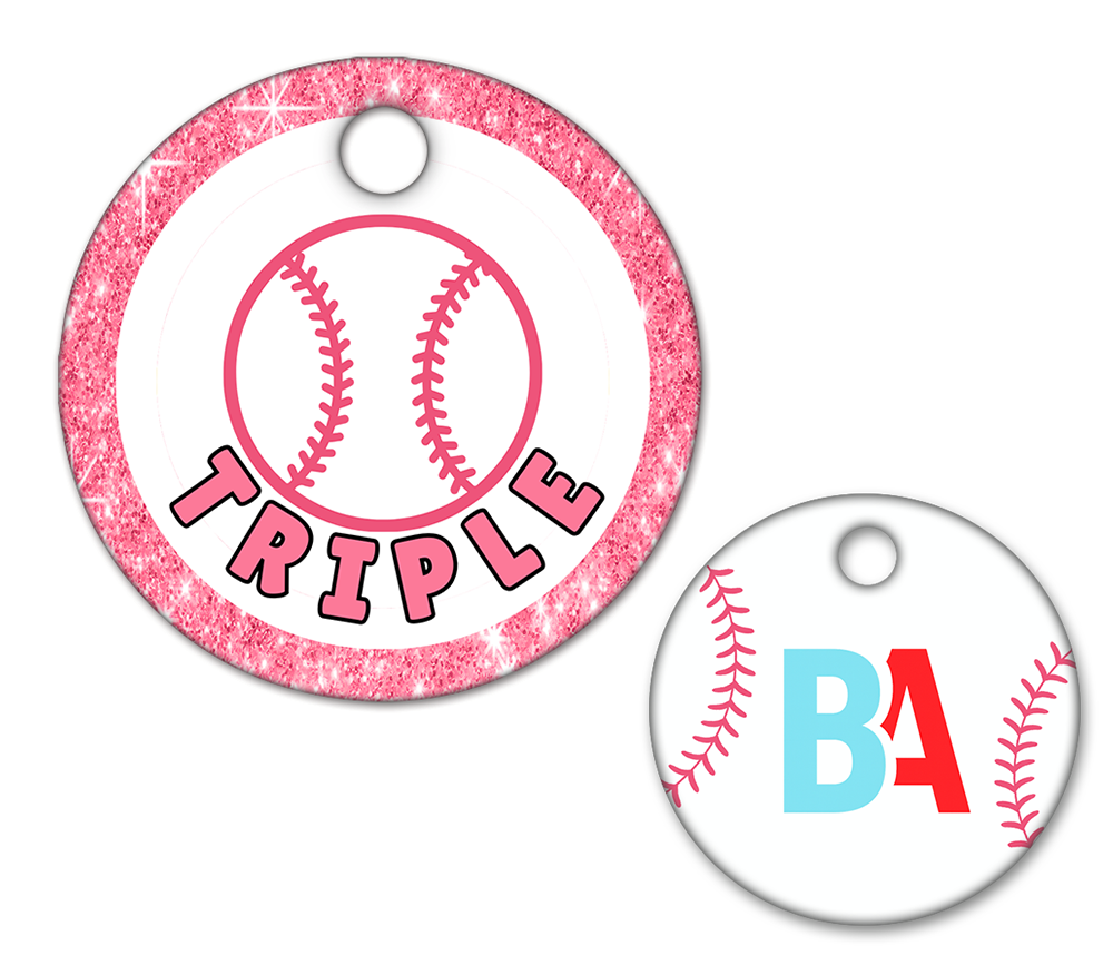Baseball/Softball Circle Swag Tag