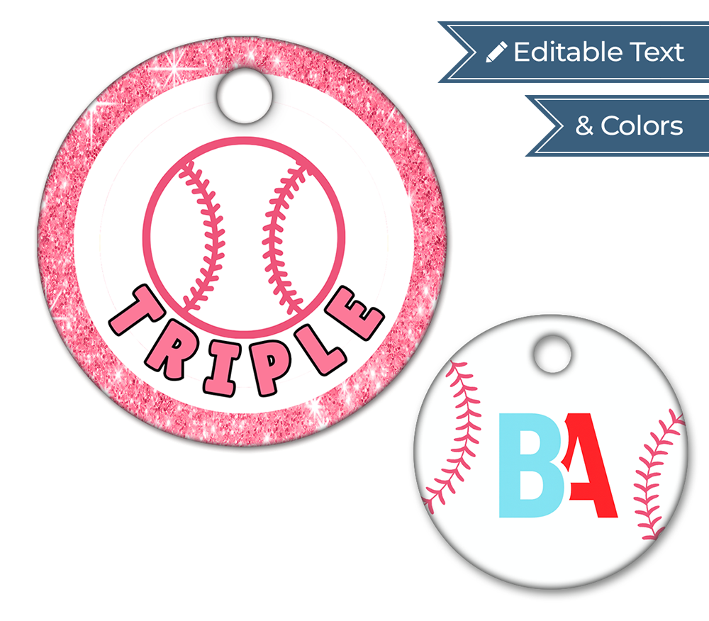 Baseball/Softball Circle Swag Tag