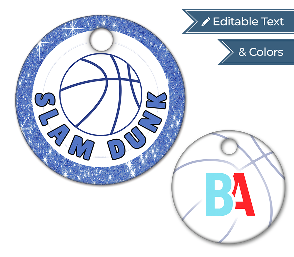 Basketball Circle Swag Tags