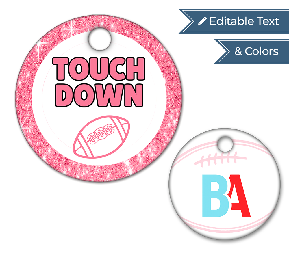 Football Circle Swag Tags