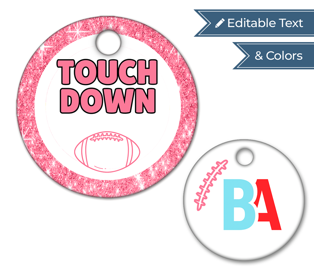 Football Circle Swag Tags