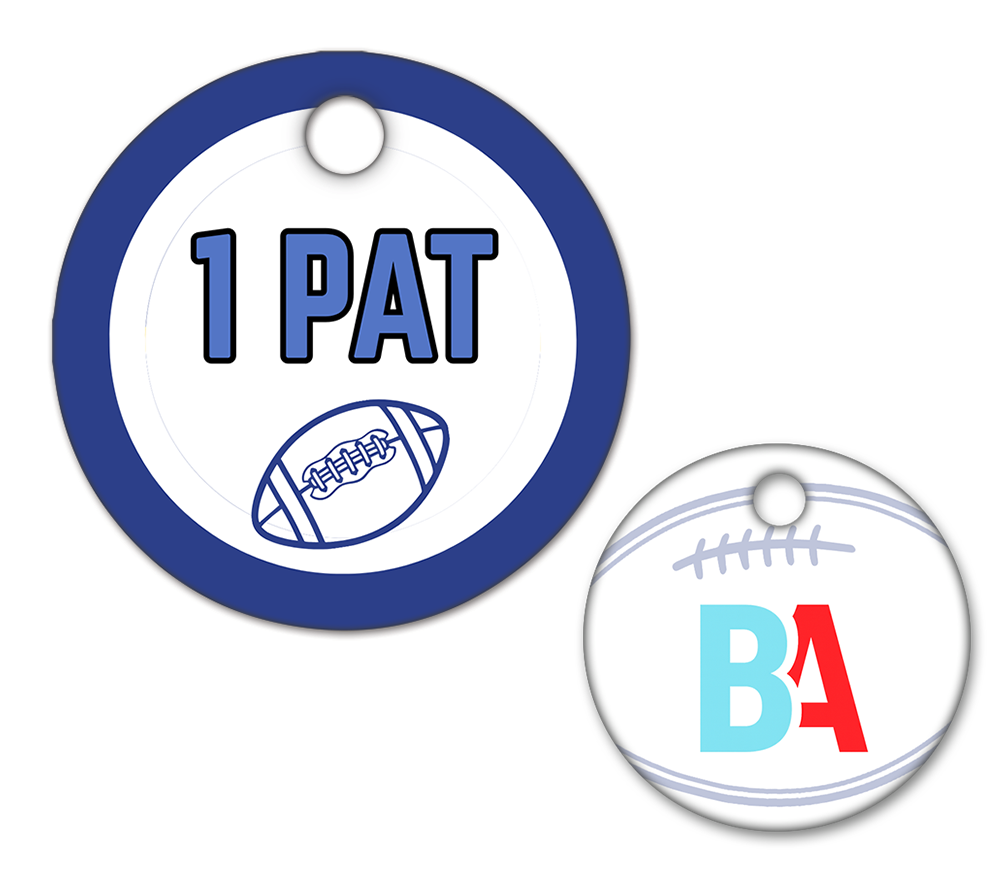 Football Circle Swag Tags