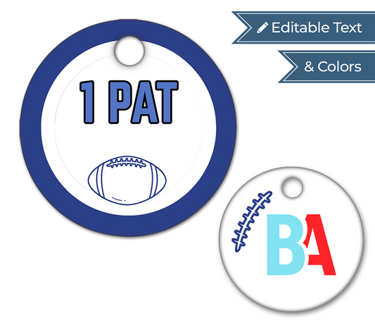 Football Circle Swag Tags