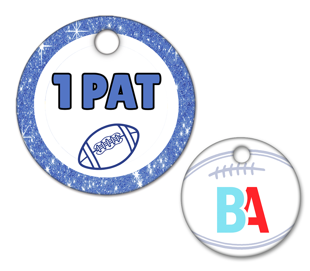 Football Circle Swag Tags