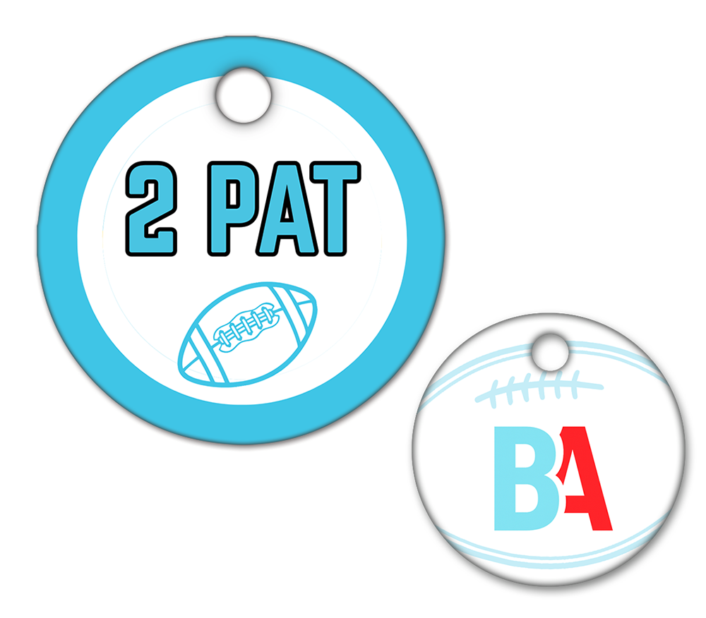 Football Circle Swag Tags