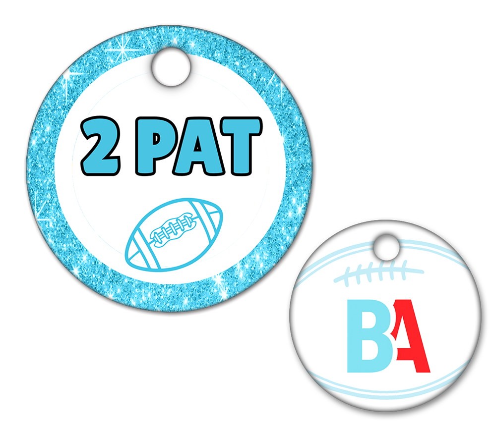 Football Circle Swag Tags