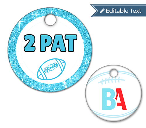 Football 2 Pat Tag - Sparkle