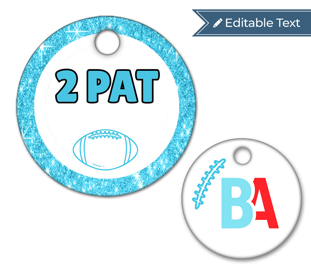 Football 2 Pat Tag - Sparkle