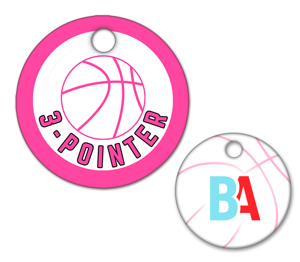 Basketball Circle Swag Tags