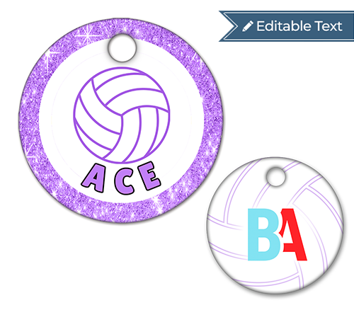 Volleyball Ace Tag - Sparkle