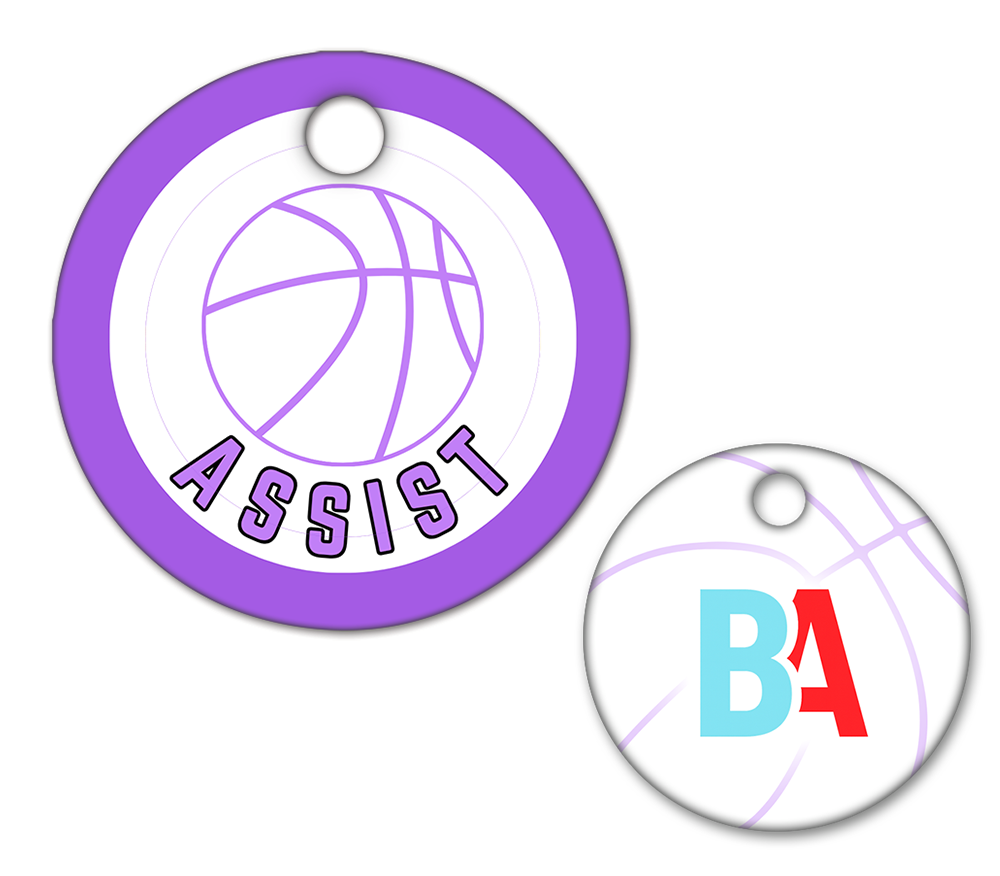 Basketball Circle Swag Tags