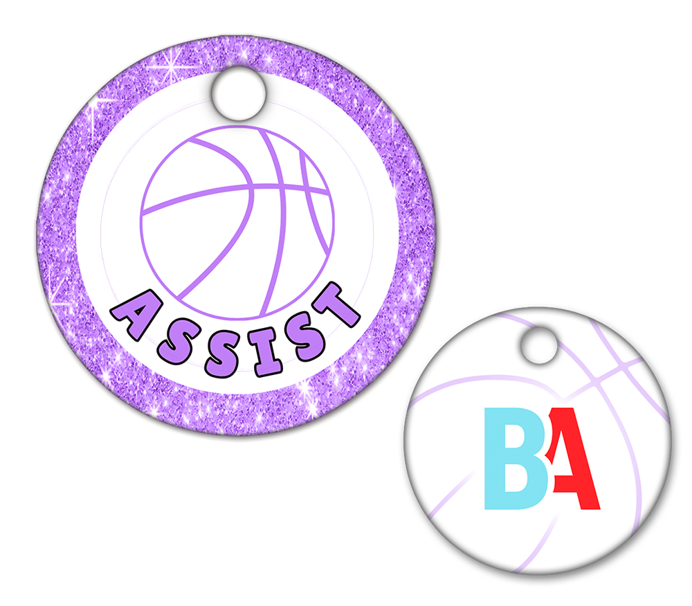 Basketball Circle Swag Tags