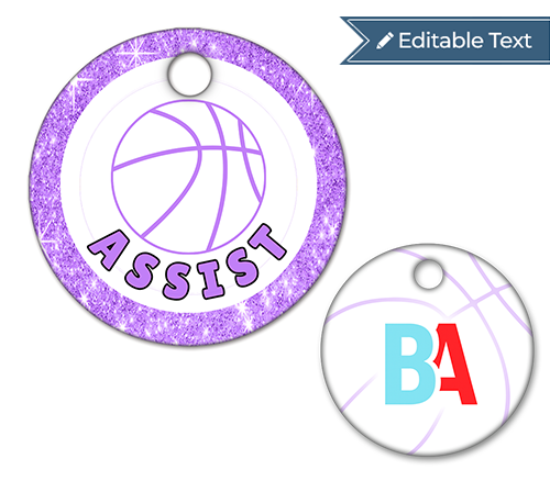 Basketball Assist Tag - Sparkle