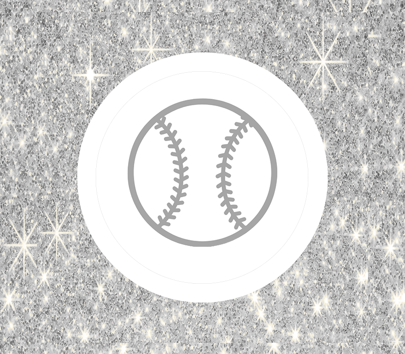 Baseball Great Hit Tag - Sparkle