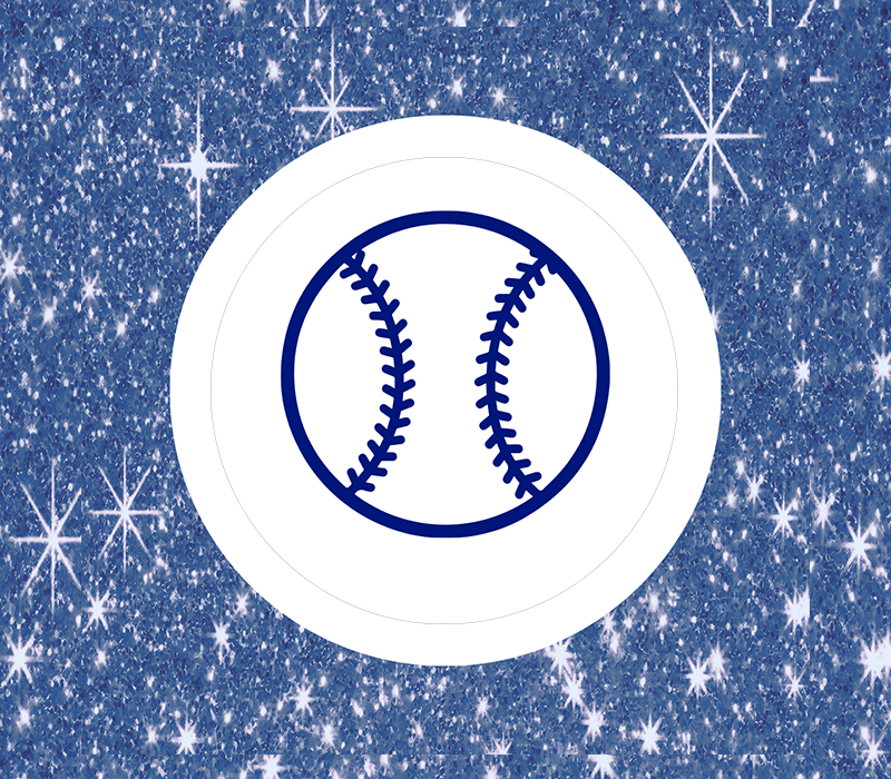 Baseball Single Tag - Sparkle