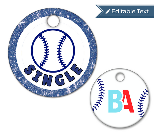 Baseball Single Tag - Sparkle