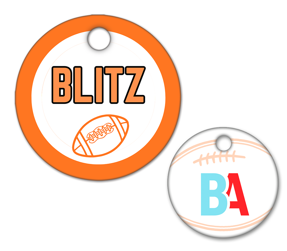 Football Circle Swag Tags
