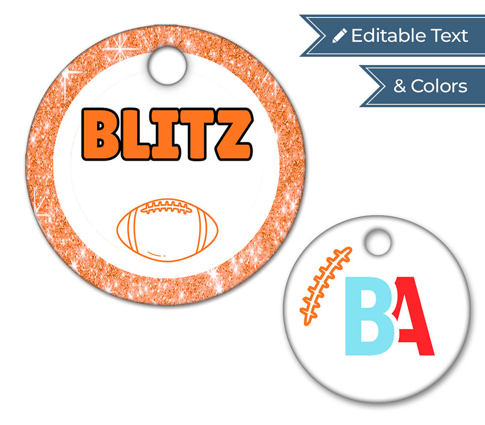 Football Circle Swag Tags