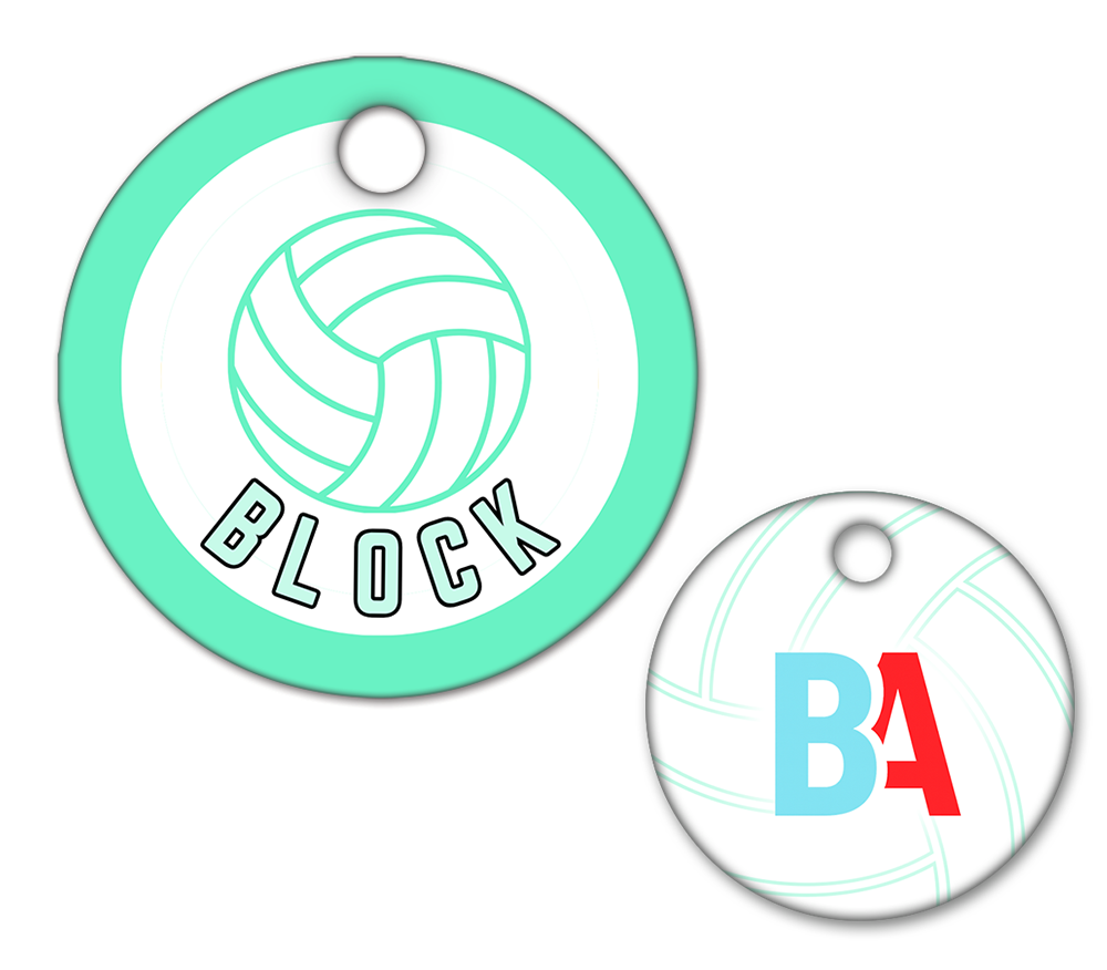 Volleyball Circle Swag Tags