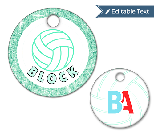 Volleyball Block Tag - Sparkle