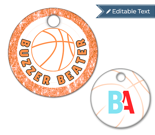 Basketball Buzzer Beater Tag - Sparkle