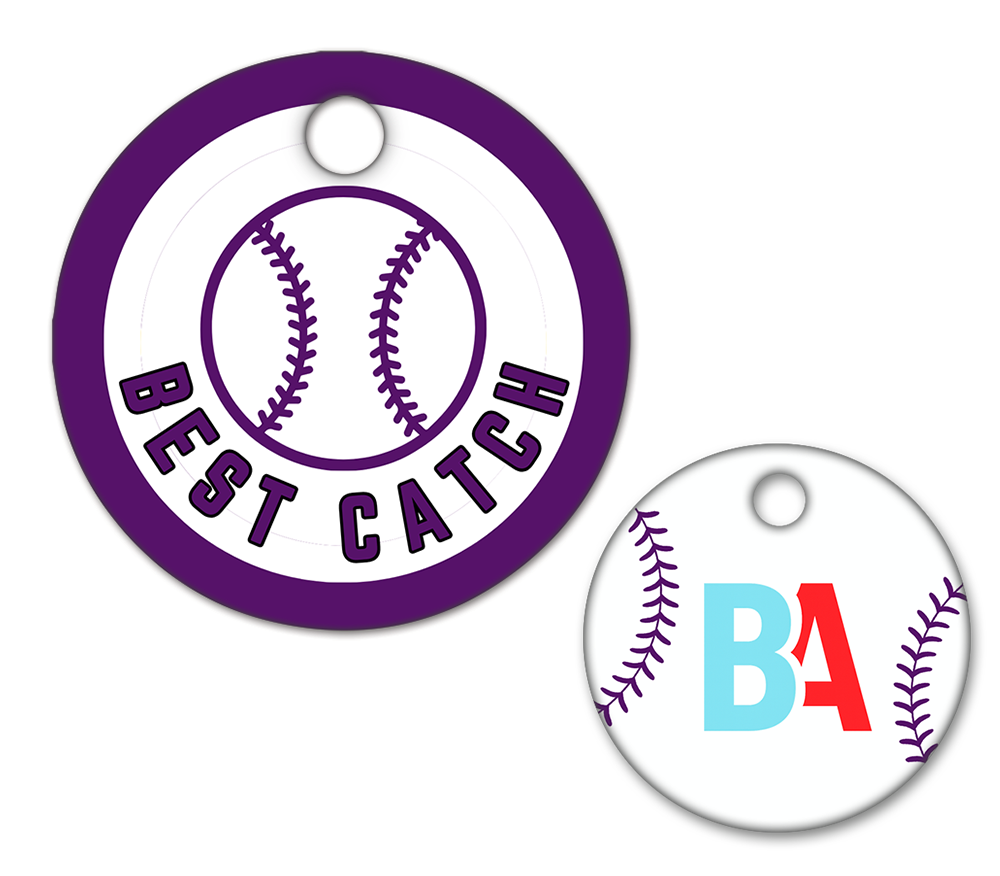 Baseball/Softball Circle Swag Tag