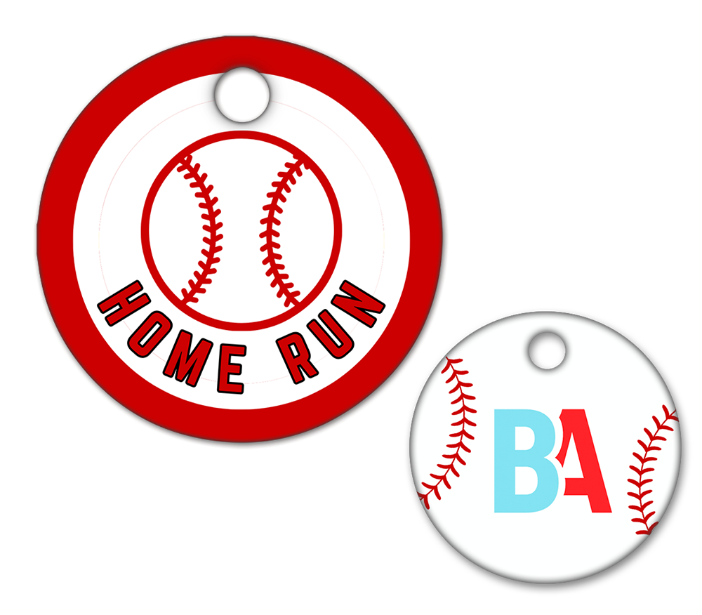 Baseball/Softball Circle Swag Tag