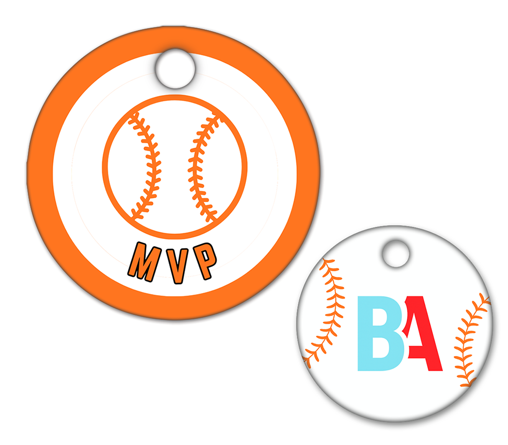 Baseball/Softball Circle Swag Tag