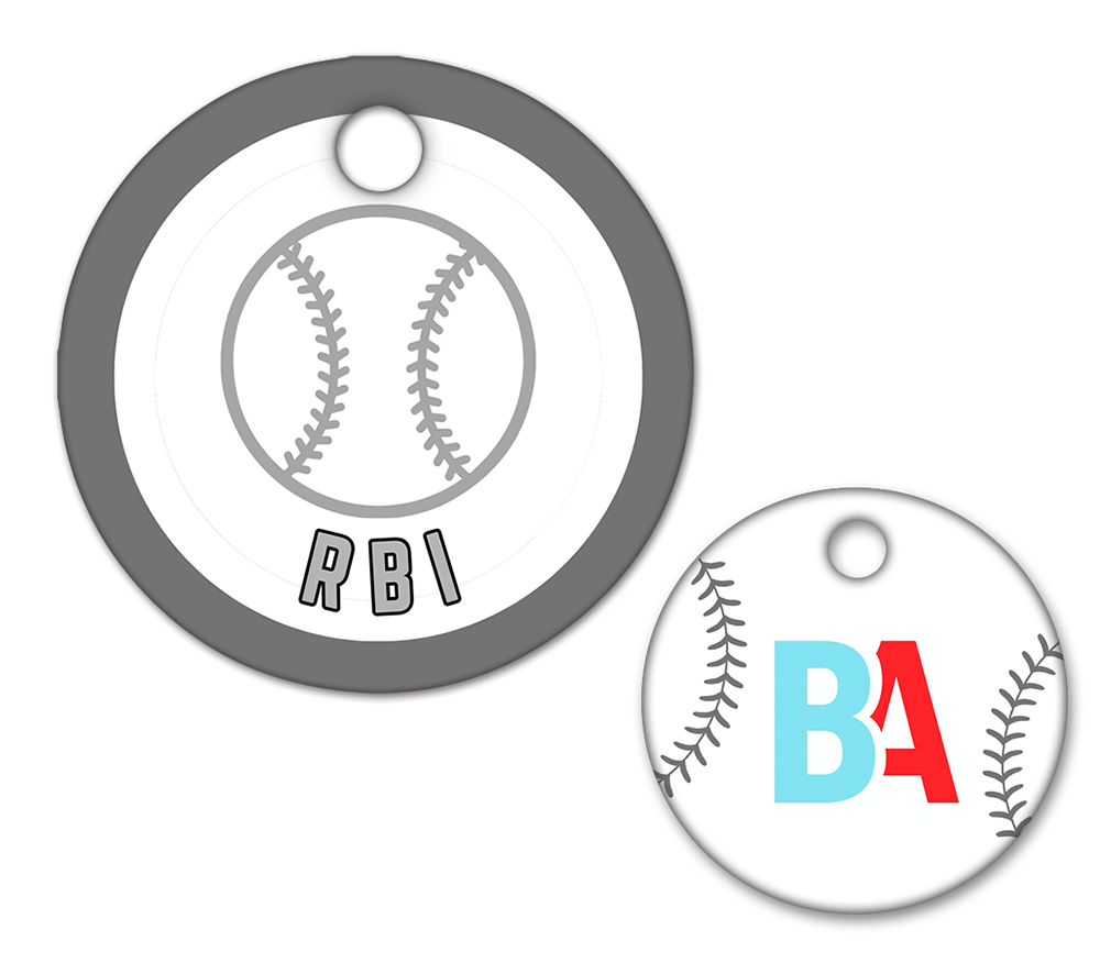 Baseball/Softball Circle Swag Tag