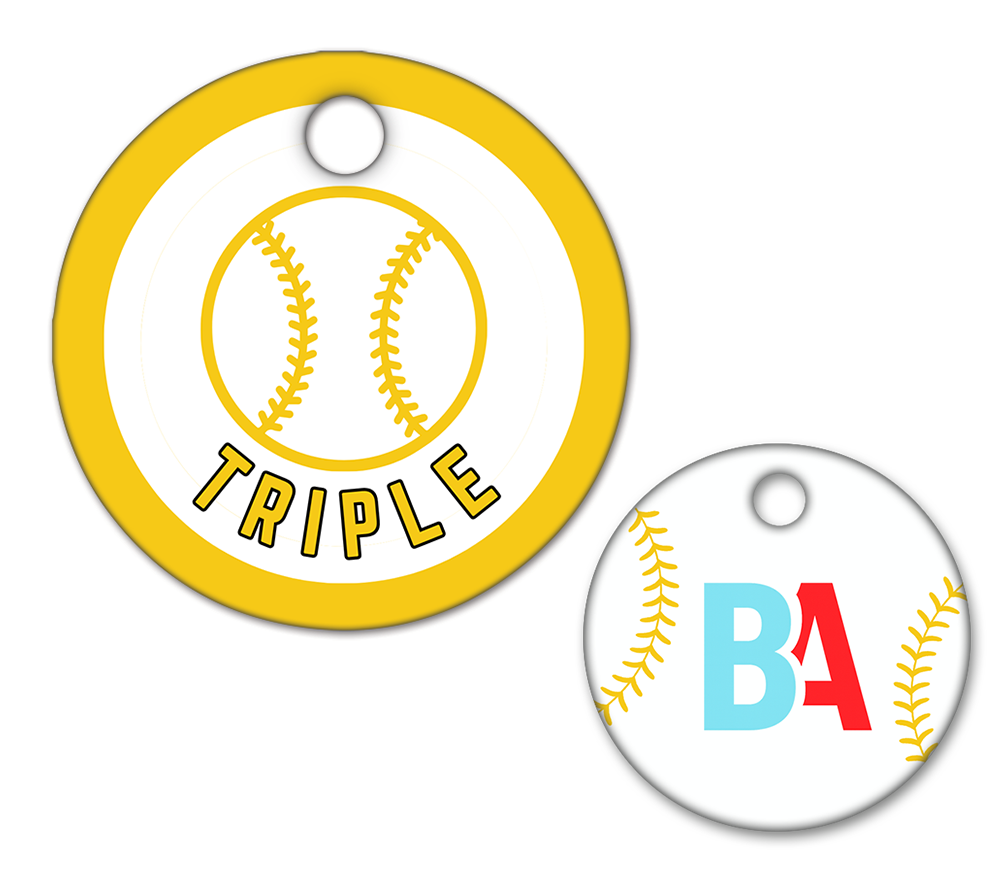 Baseball/Softball Circle Swag Tag