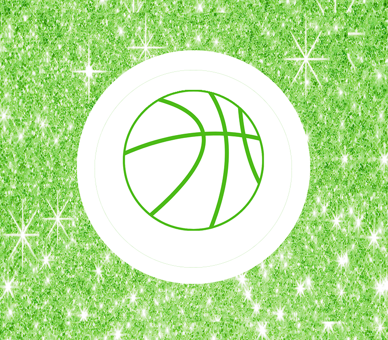 Basketball Clutch Shot Tag - Sparkle