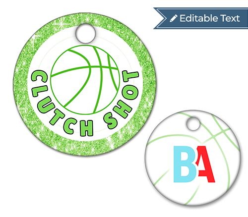 Basketball Clutch Shot Tag - Sparkle