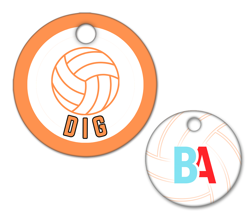 Volleyball Circle Swag Tags