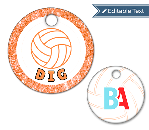 Volleyball Dig Tag - Sparkle
