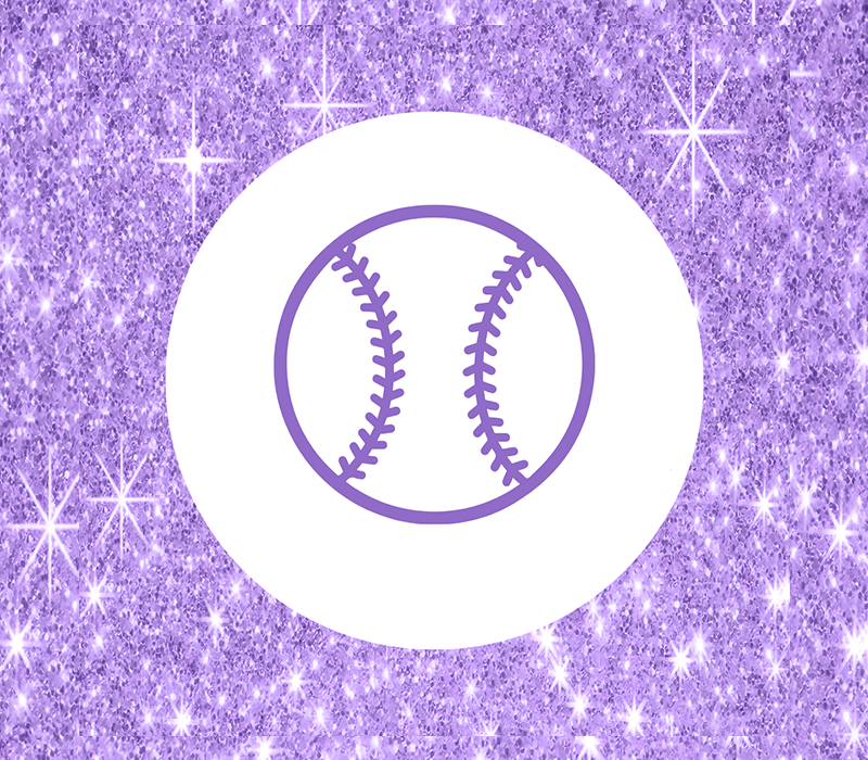 Softball Double Tag - Sparkle