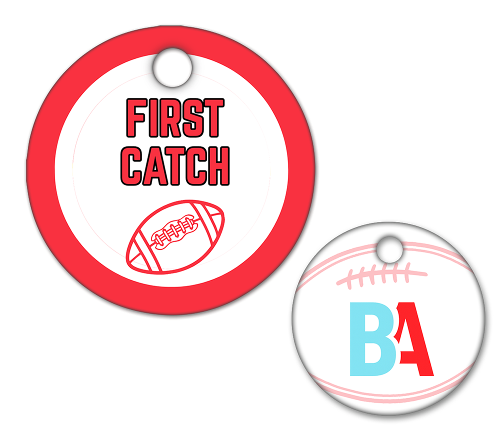 Football Circle Swag Tags