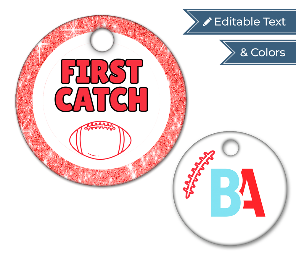 Football Circle Swag Tags