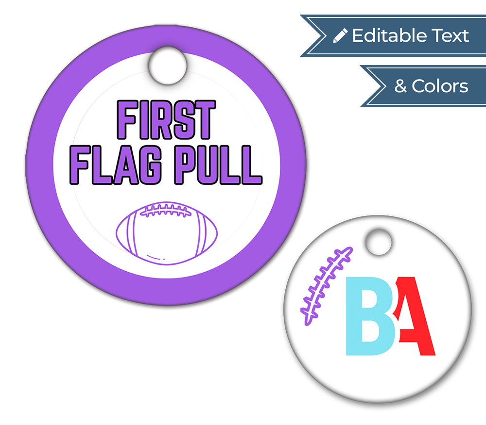 Football Circle Swag Tags