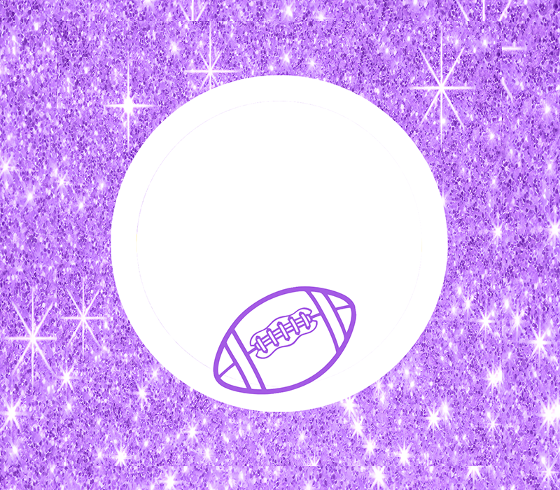 Football First Flag Pull Tag - Sparkle
