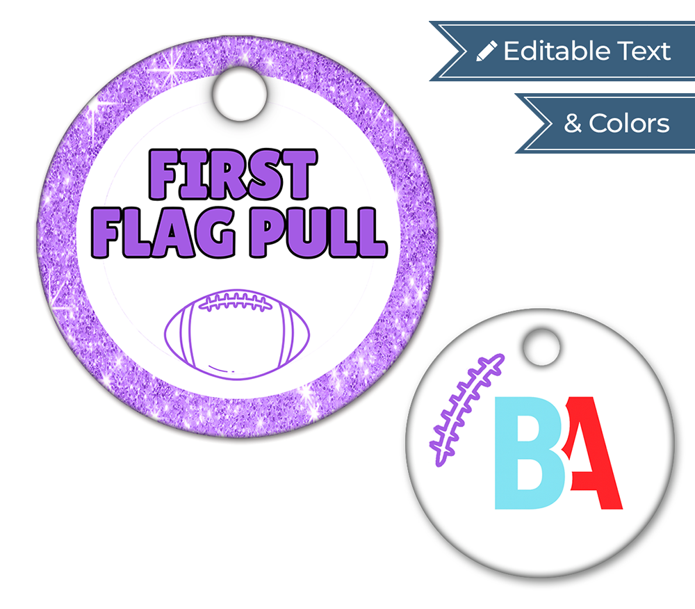 Football Circle Swag Tags
