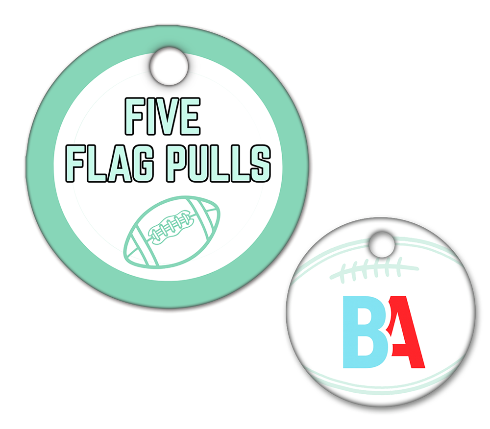 Football Circle Swag Tags