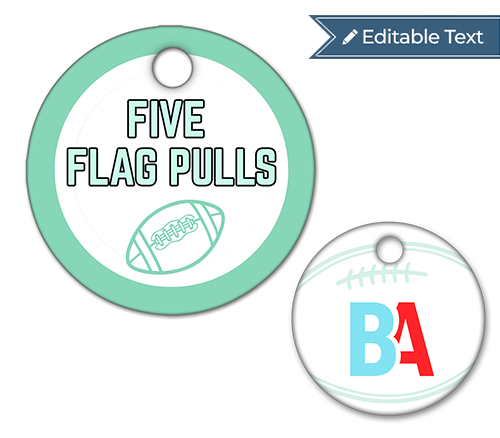 Football Five Flag Pulls Tag - Classic