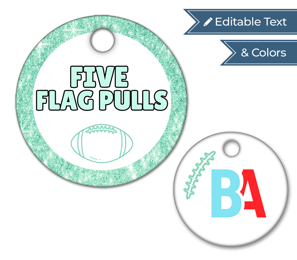 Football Circle Swag Tags