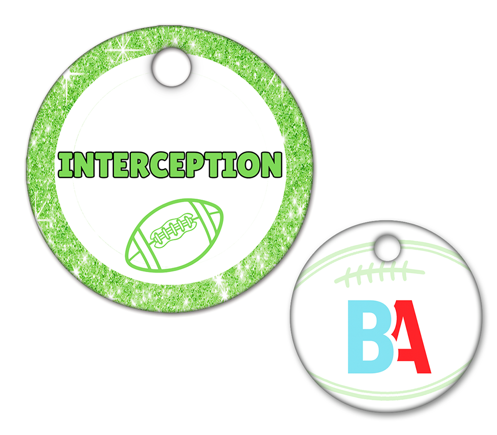 Football Circle Swag Tags