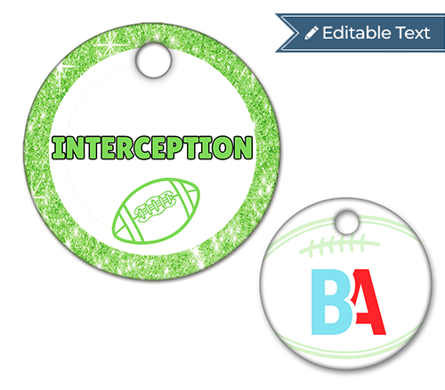 Football Interception Tag - Sparkle