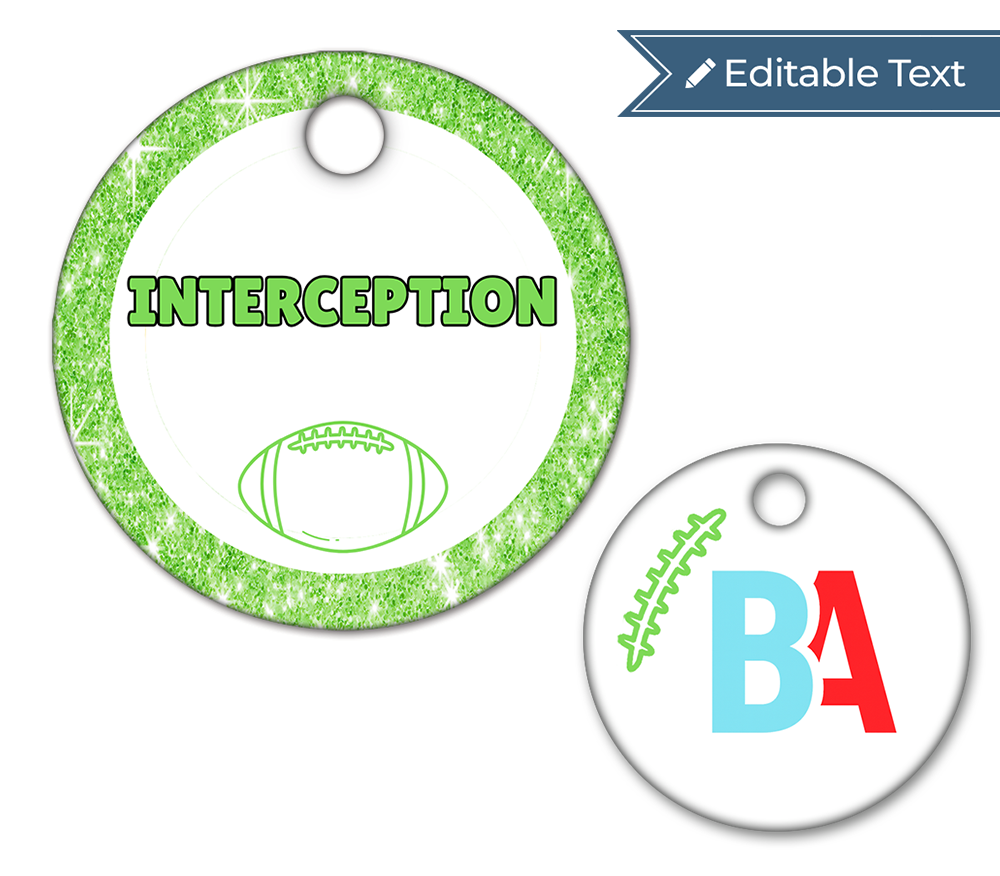 Football Interception Tag - Sparkle