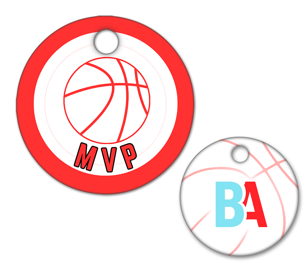 Basketball Circle Swag Tags