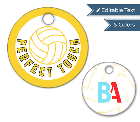Volleyball Circle Swag Tags