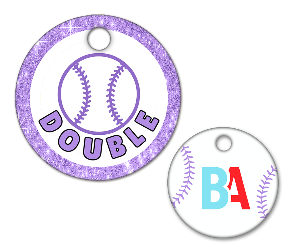 Baseball/Softball Circle Swag Tag